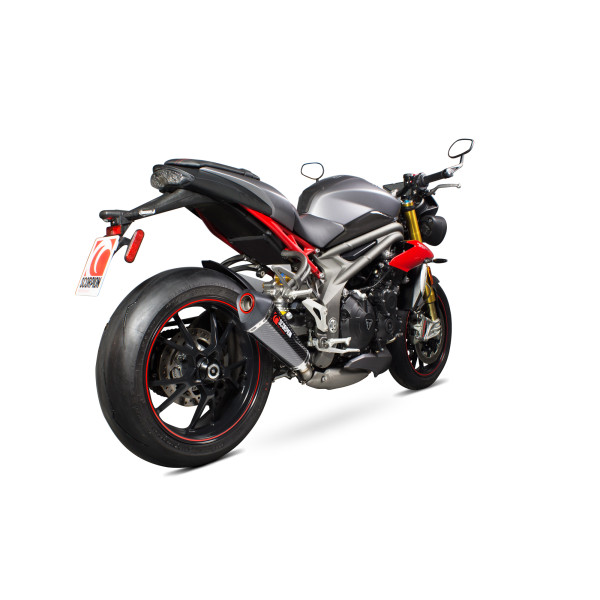 Scorpion Exhaust Triumph Speed Triple 1050 R 2016 - 2017 Serket Taper Slip-on Carbon Fibre Sleeve